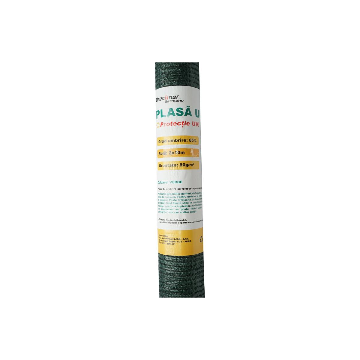 Plasa umbrire 85% latime 2M si lungime 10M verde din polietilena cu protectie UV