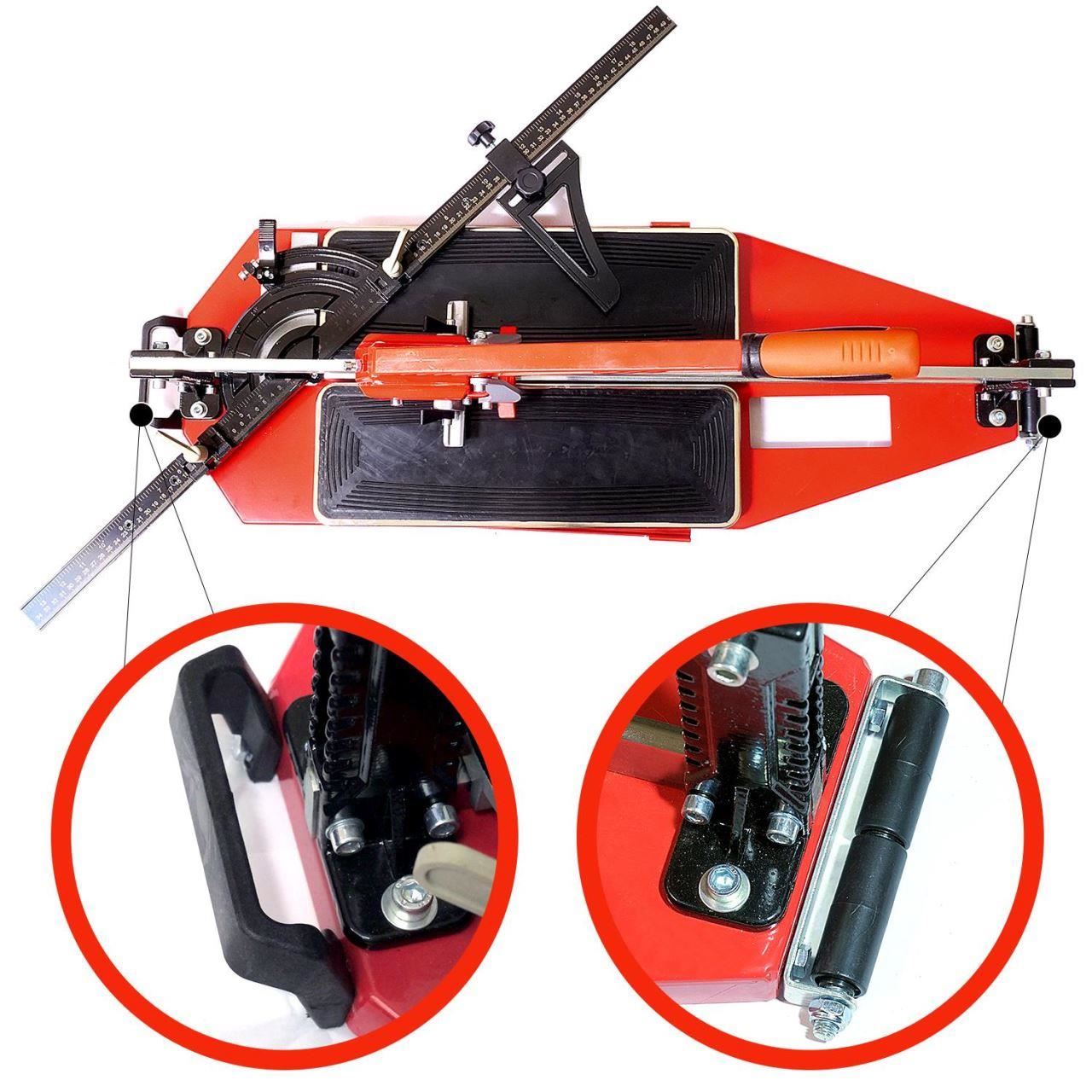 Masina de taiat gresie si faianta, aparat profesional, dispozitiv cu rulmenti, rosu, 600 mm, Strend Pro