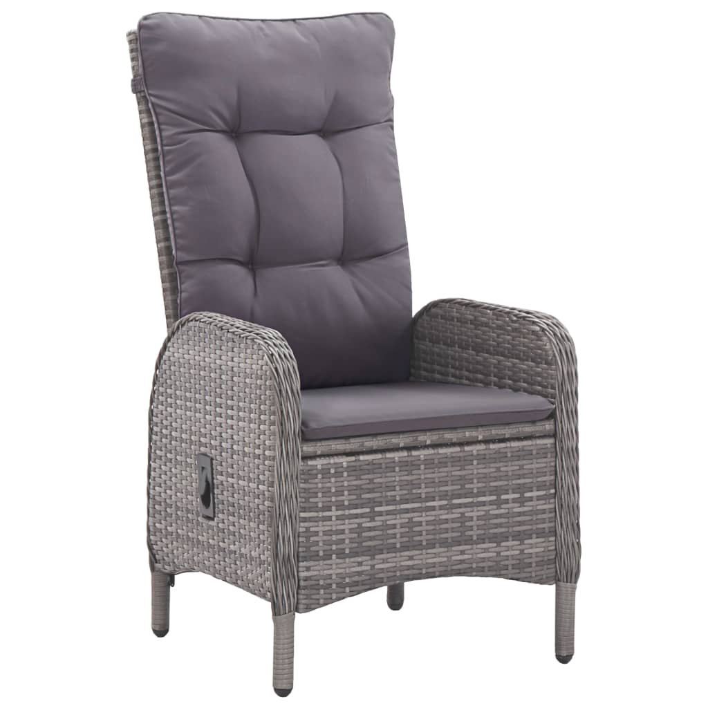 Set mobilier pentru gradina, 7 piese, gri