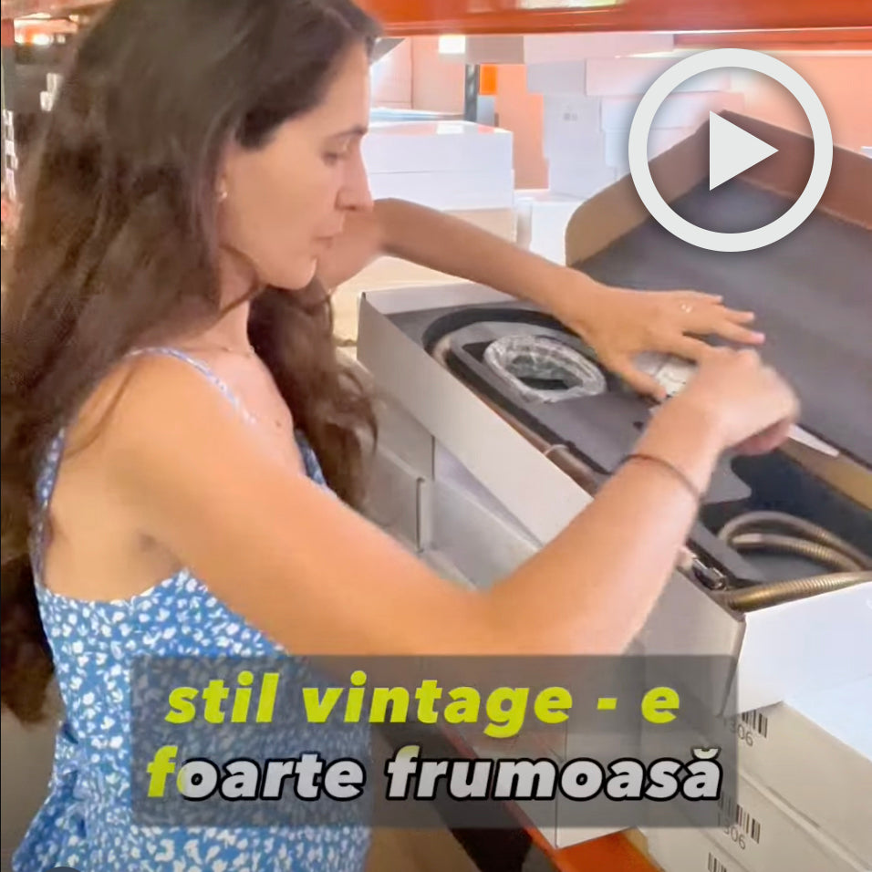 Bateria profesionala pentru bucatarie, o functie de curgere, dus extractibil, auriu antichizat