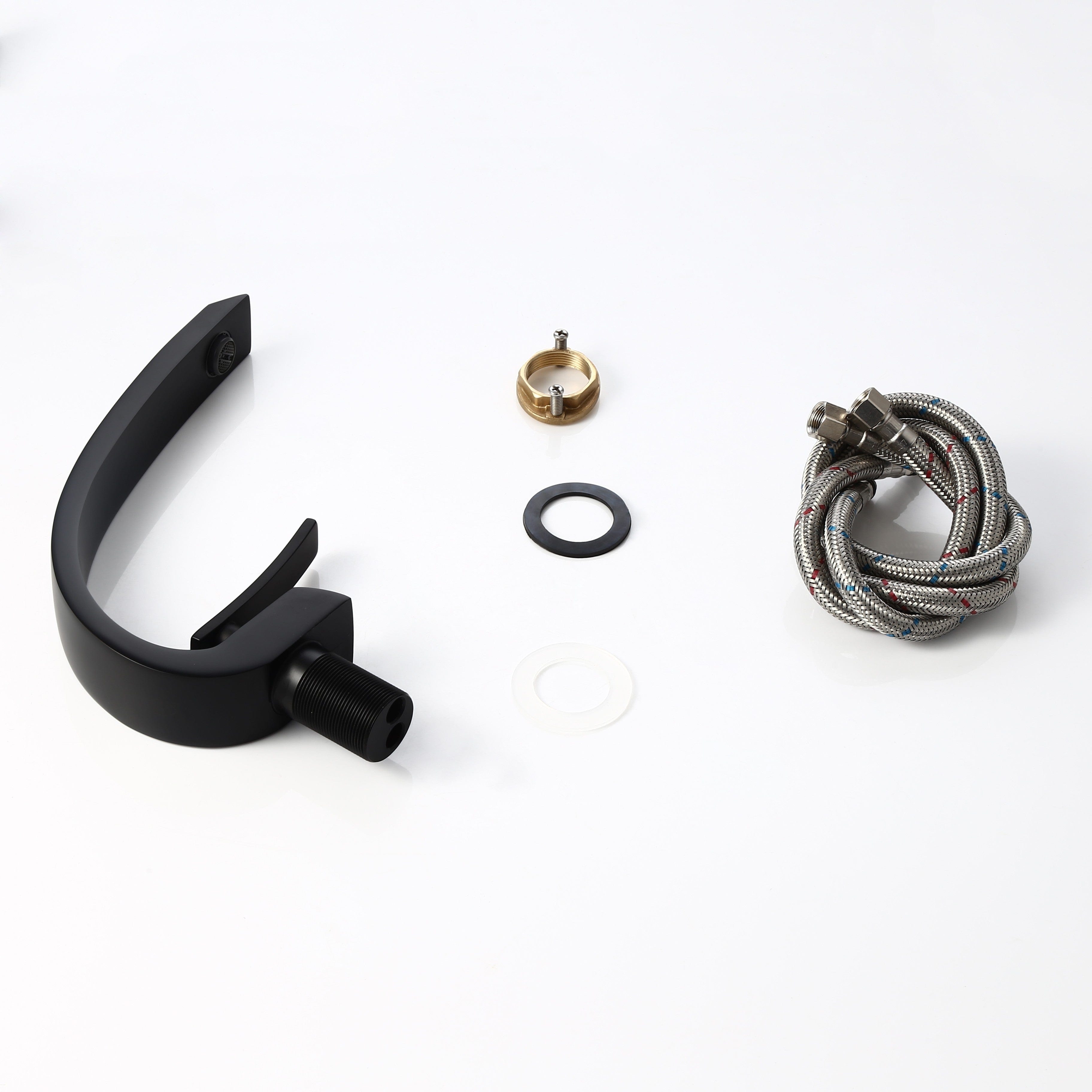 Bateria pentru lavoar Deko Matte, curbata in forma de C, negru mat