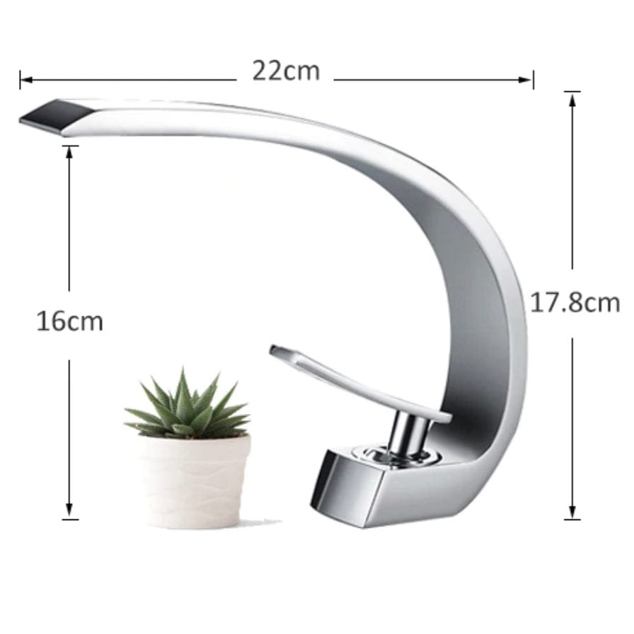 Bateria pentru lavoar Deko Matte, curbata in forma de C, negru mat