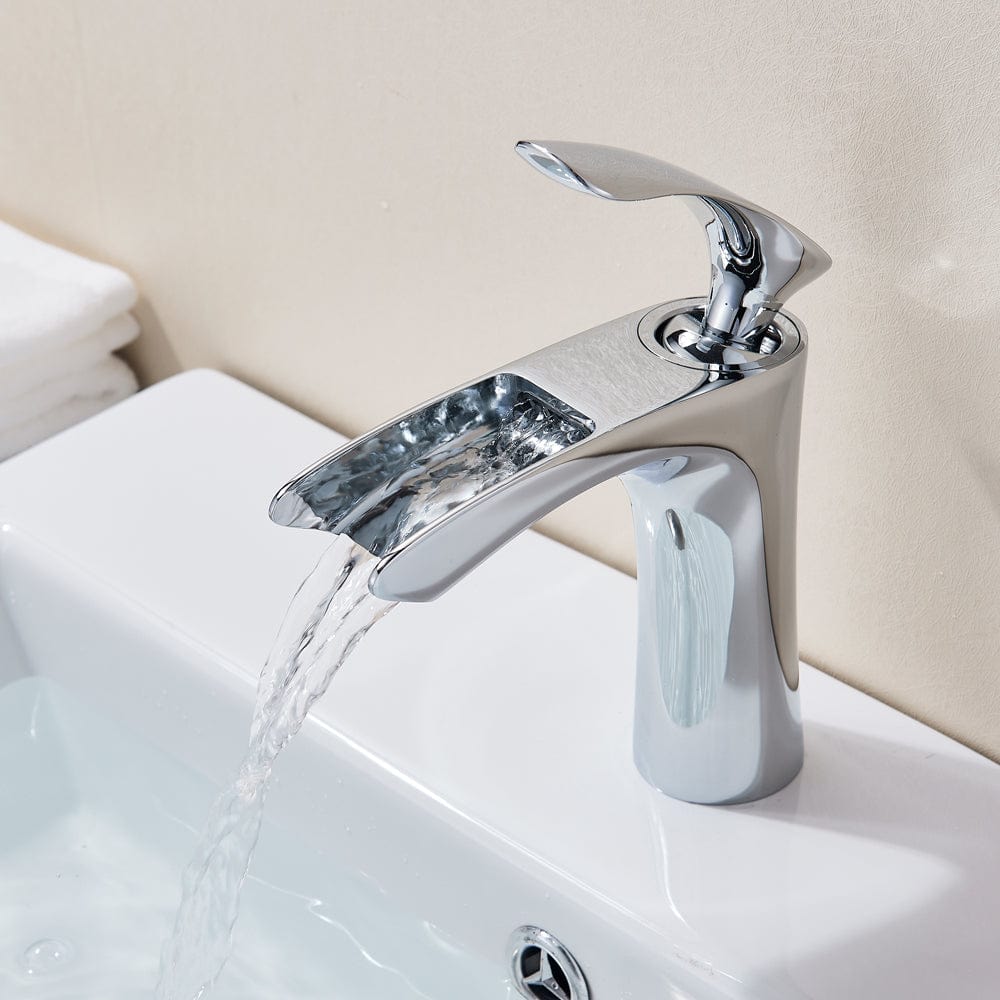 Bateria pentru lavoar Fein, montare pe lavoar, argintiu cromat