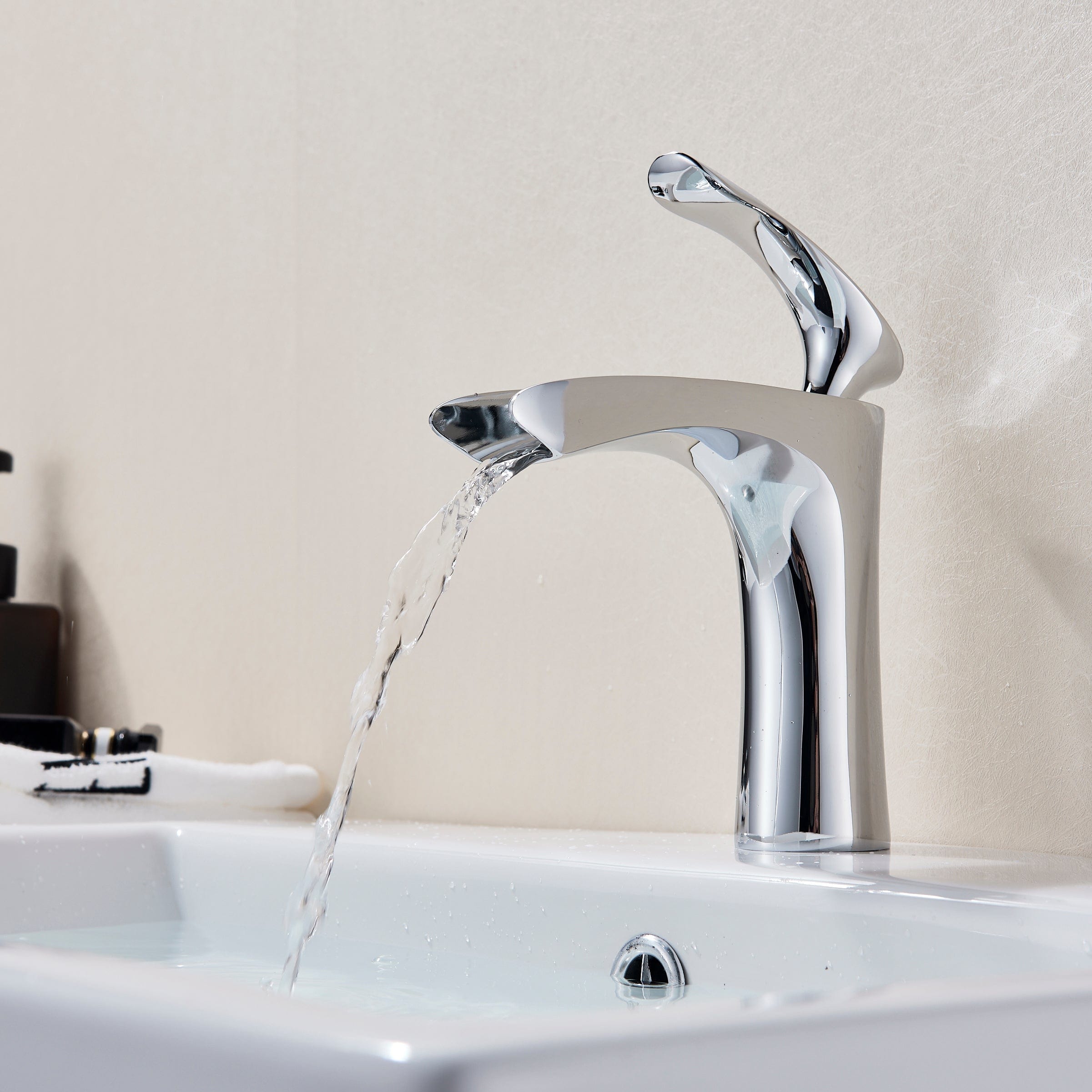 Bateria pentru lavoar Fein, montare pe lavoar, argintiu cromat