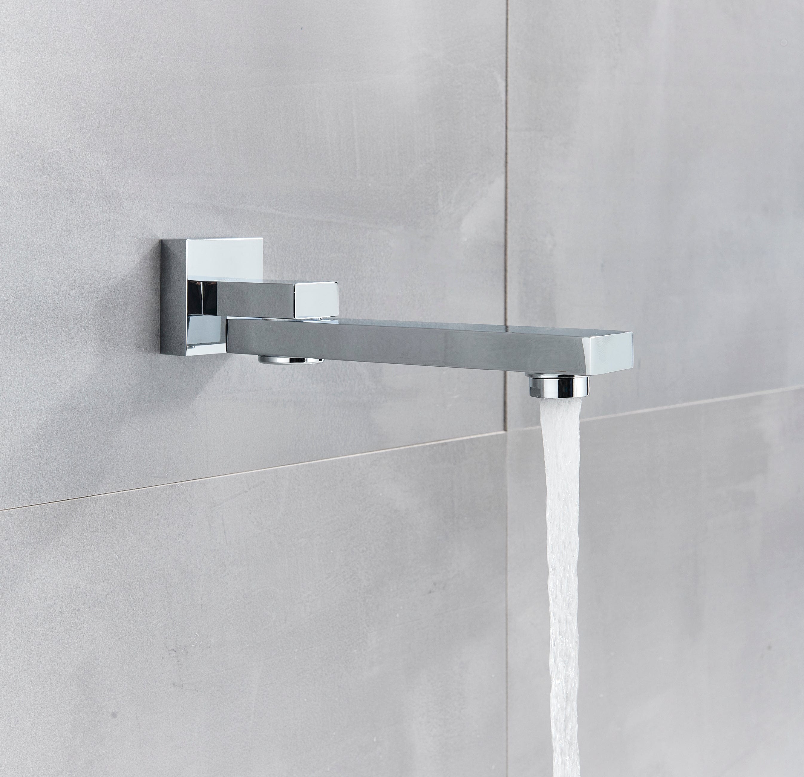 Bateria pentru lavoar, Klasse, incastrata in perete, argintiu cromat