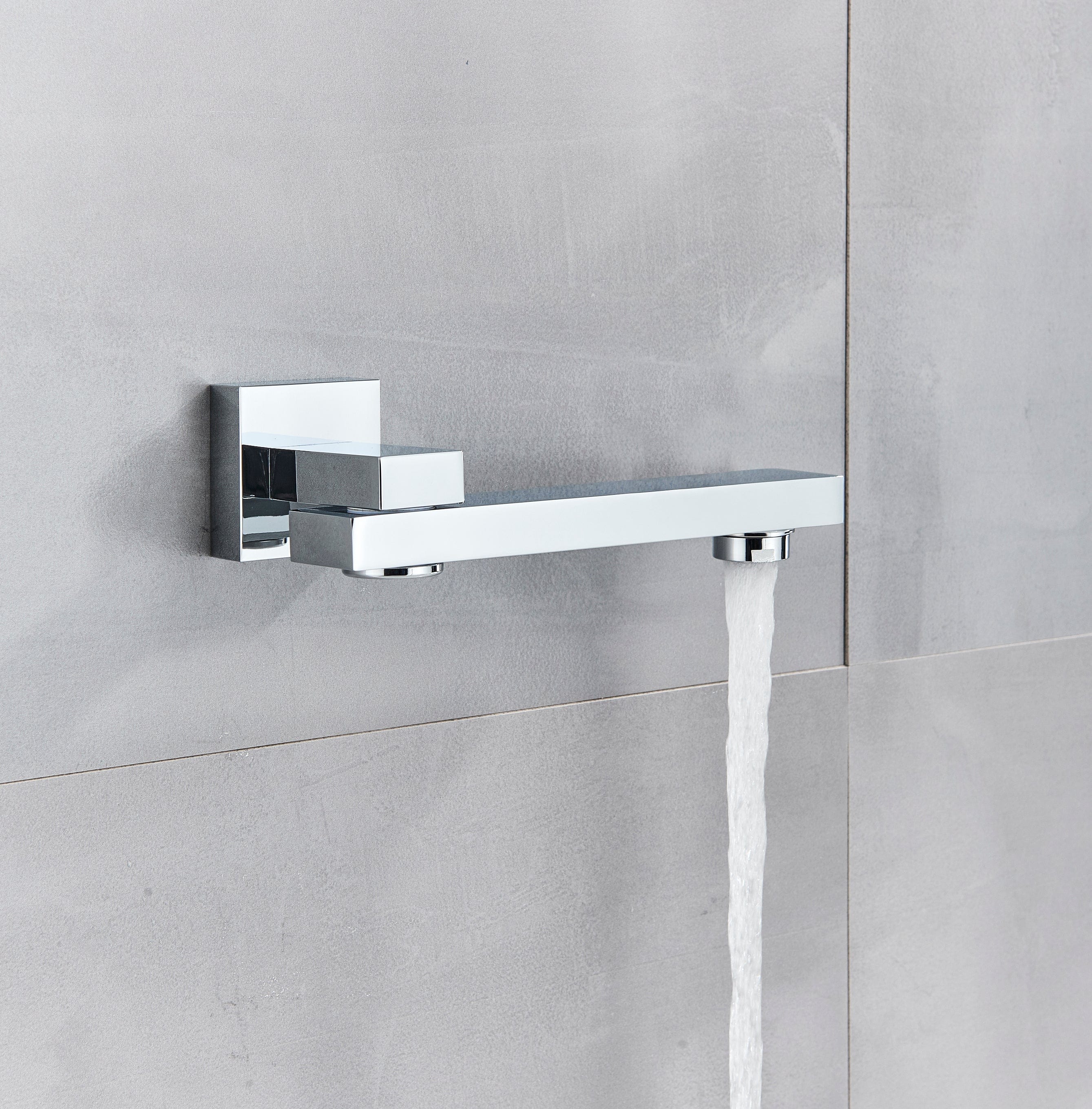 Bateria pentru lavoar, Klasse, incastrata in perete, argintiu cromat