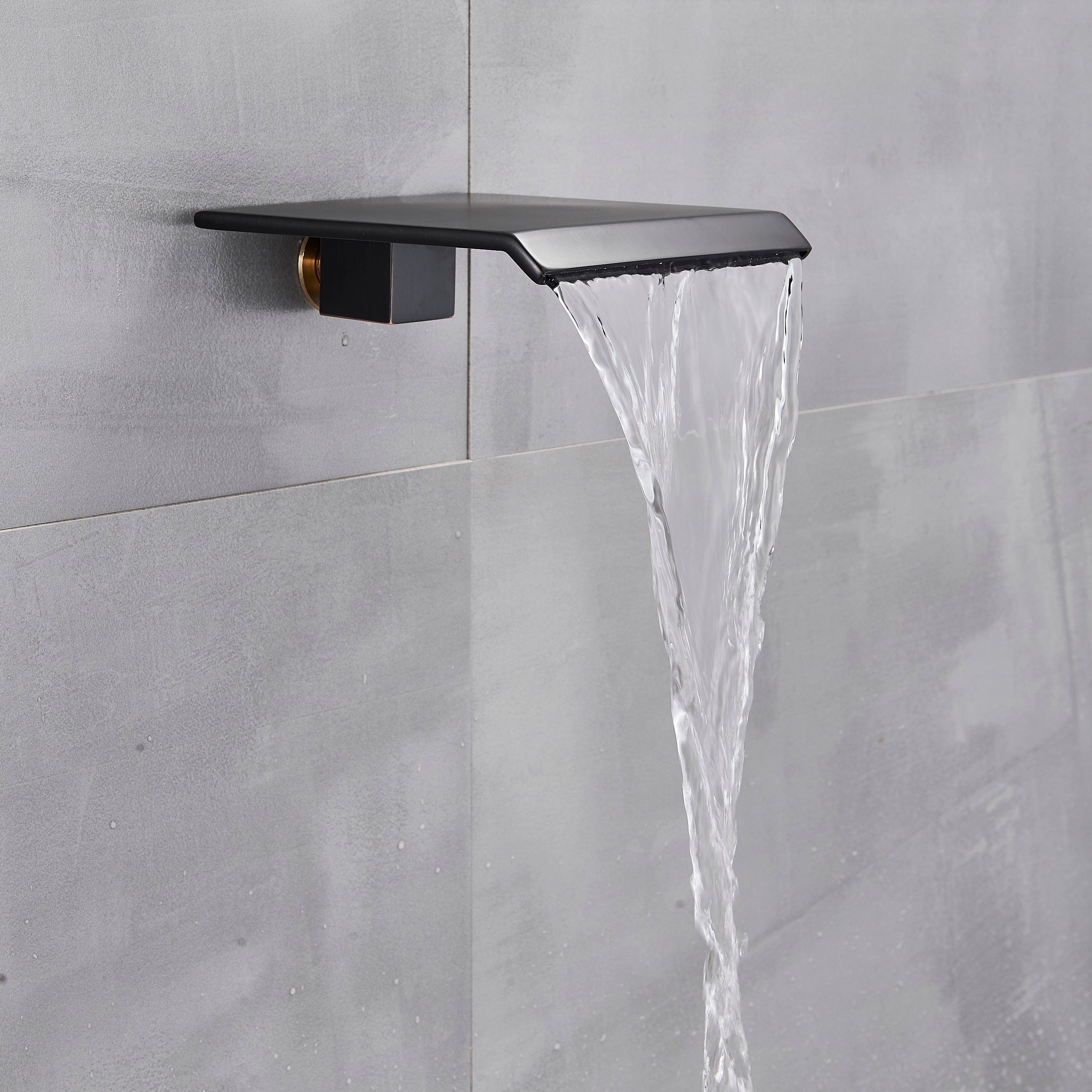 Bateria pentru lavoar Schick, incastrata in perete, negru mat