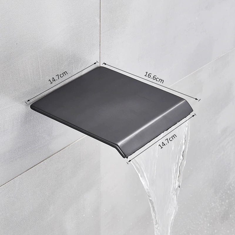 Bateria pentru lavoar Schick, incastrata in perete, negru mat