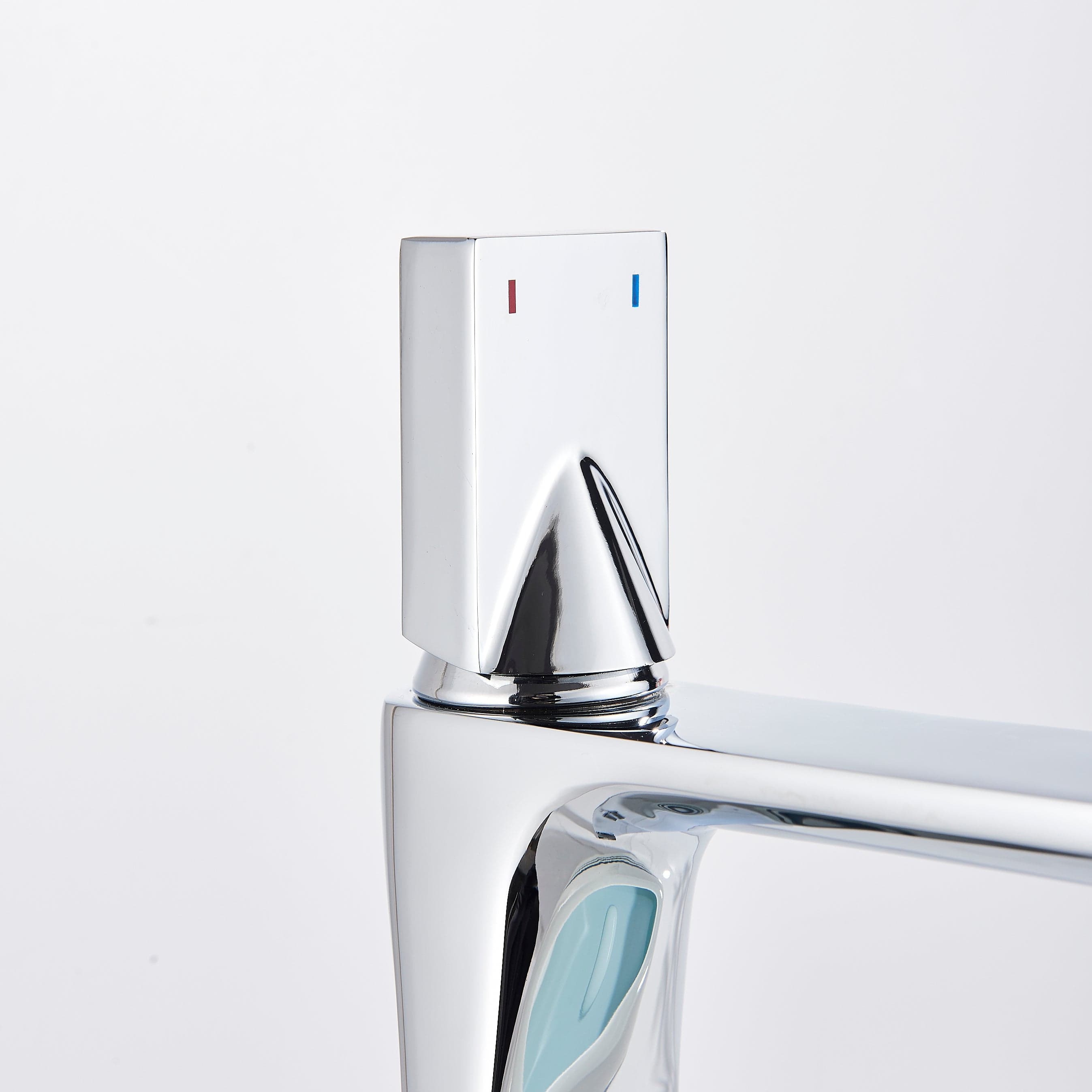 Bateria pentru lavoar slim StilVoll, cu montare pe blat, argintiu cromat