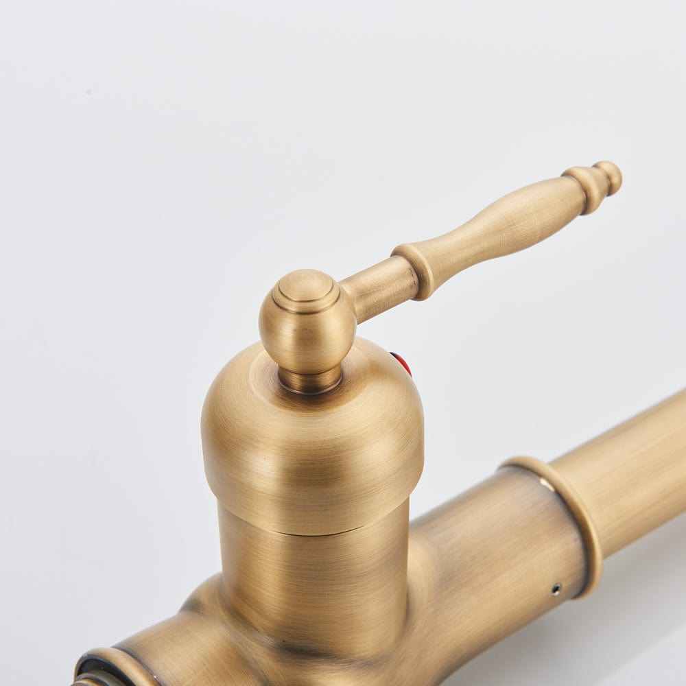 Bateria profesionala pentru bucatarie, o functie de curgere, dus extractibil, auriu antichizat