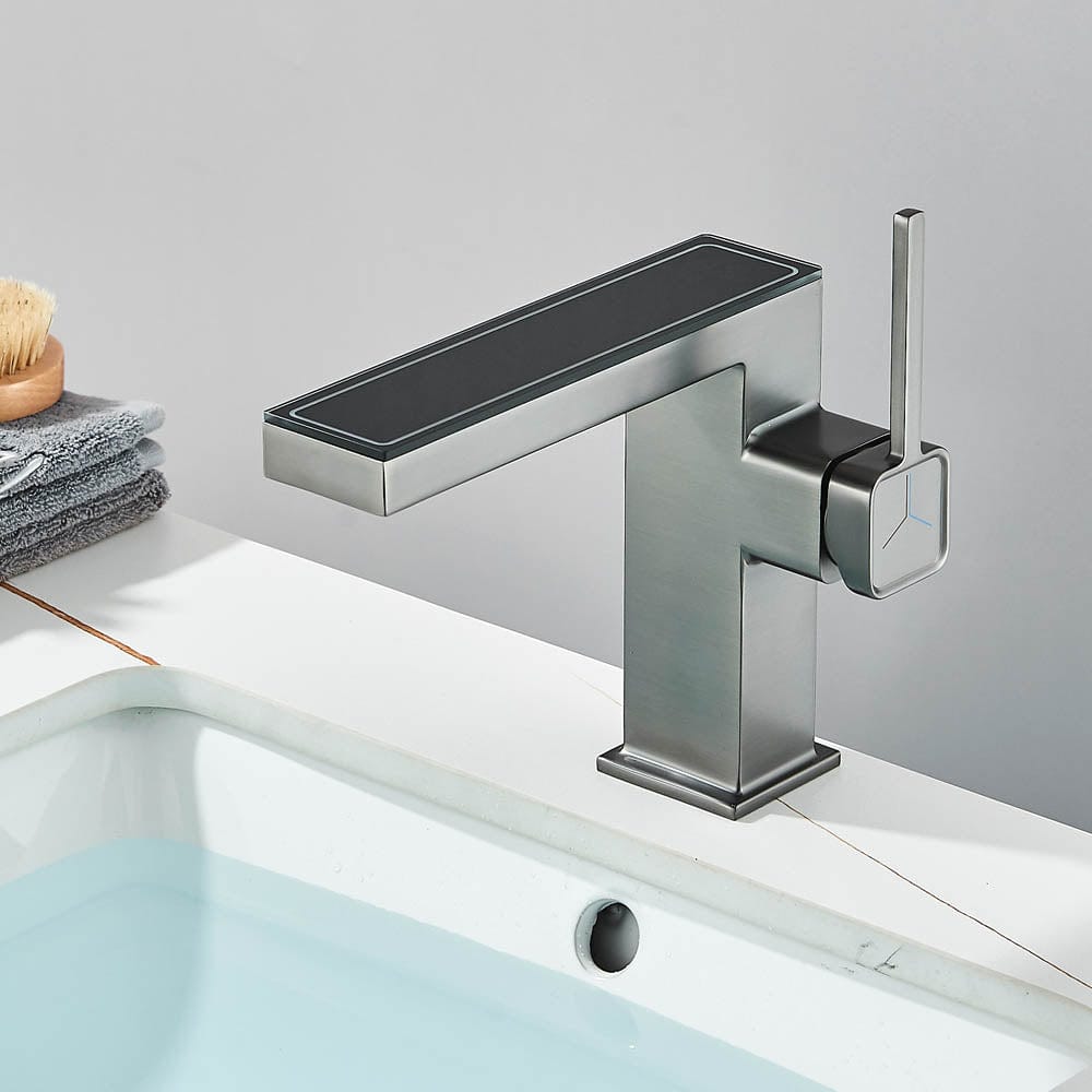 Baterie baie cu afișaj de temperatură, gri