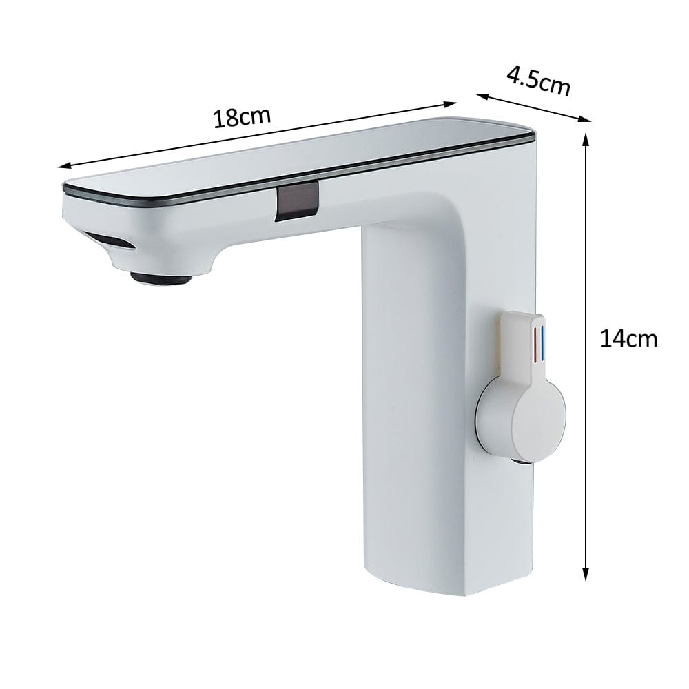 Baterie baie cu afisaj digital si senzor touchless, alb, cod 1477