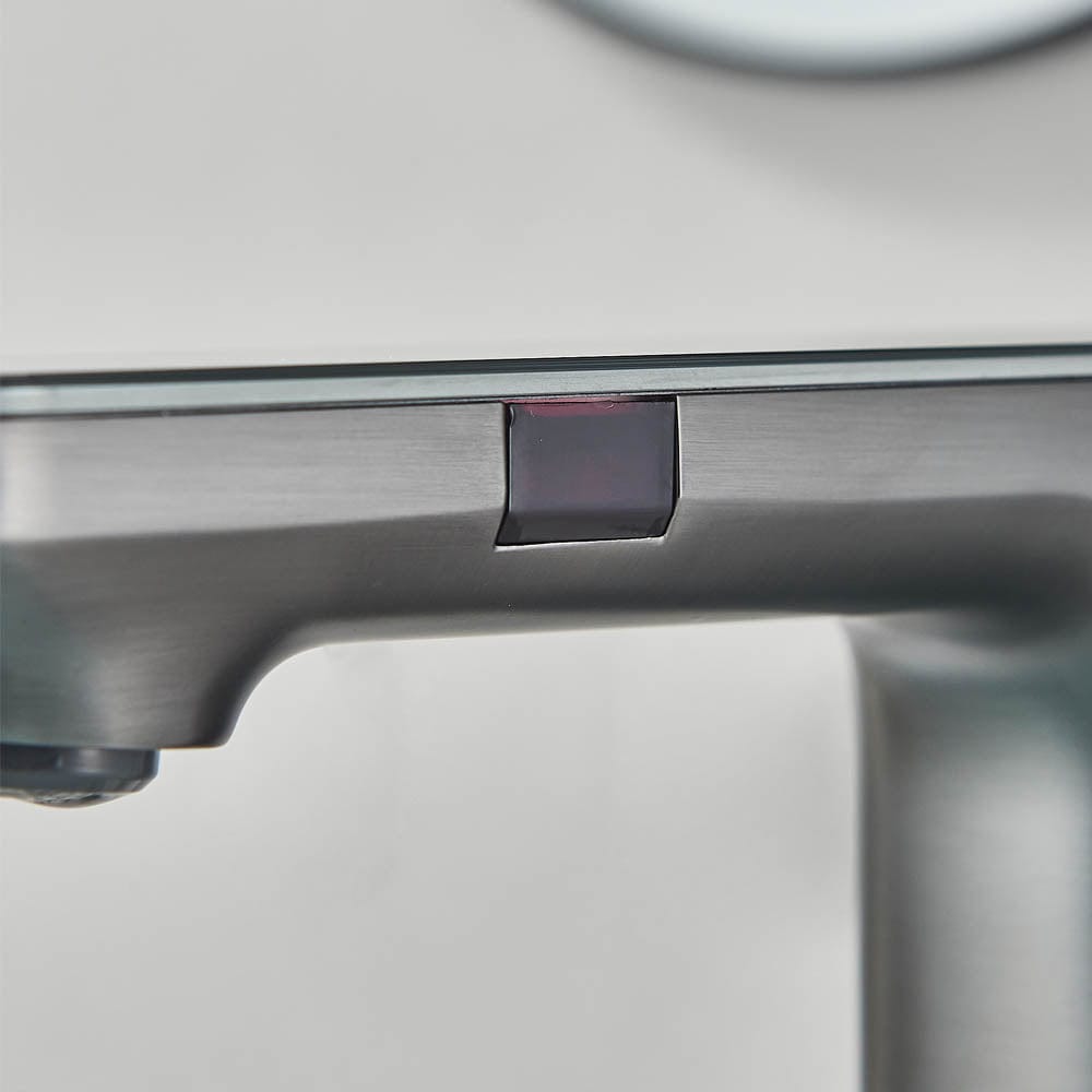 Baterie baie cu afisaj digital si senzor touchless, gri mat, cod 1476