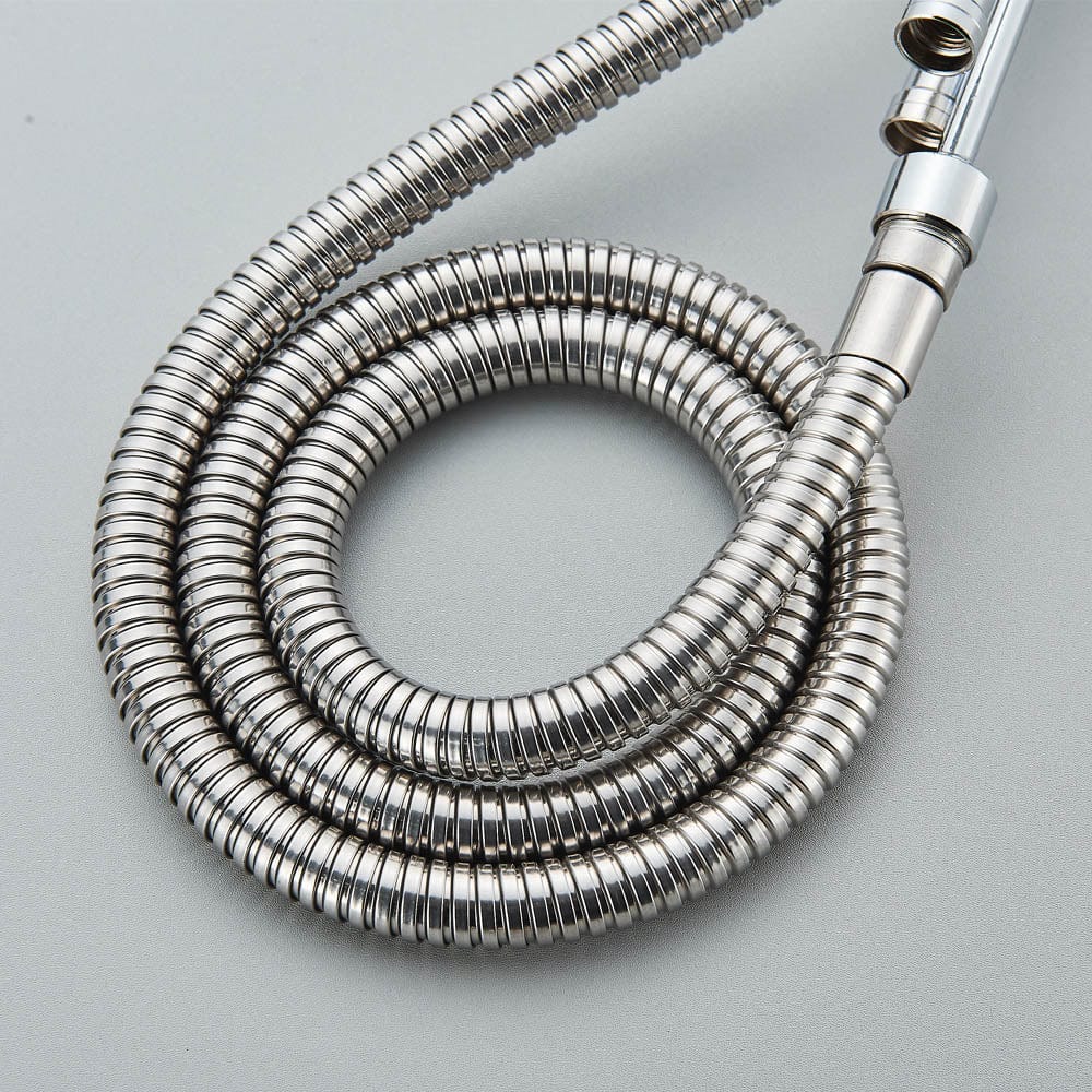 Baterie baie, model argintiu cu pipa retractabila