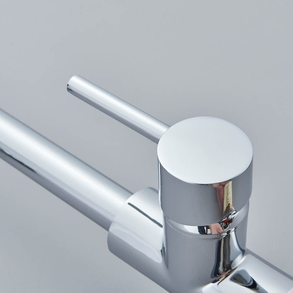 Baterie bucatarie cu 3 cai pentru filtru de purificare, argintiu cromat