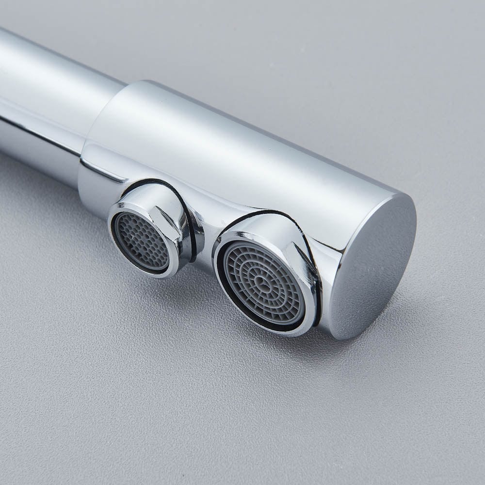 Baterie bucatarie cu 3 cai pentru filtru de purificare, argintiu cromat