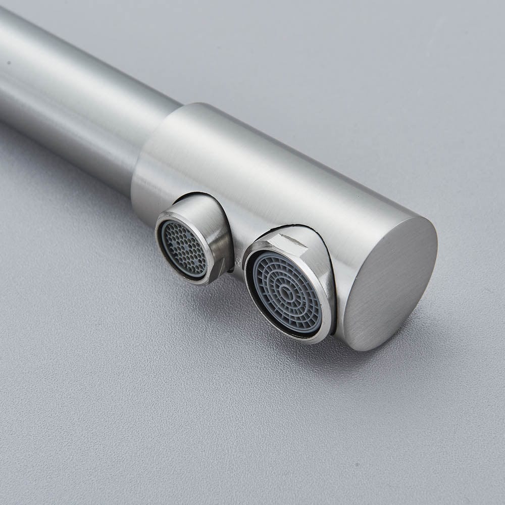 Baterie bucatarie cu 3 cai pentru filtru de purificare, argintiu nichelat (semi-lucios)