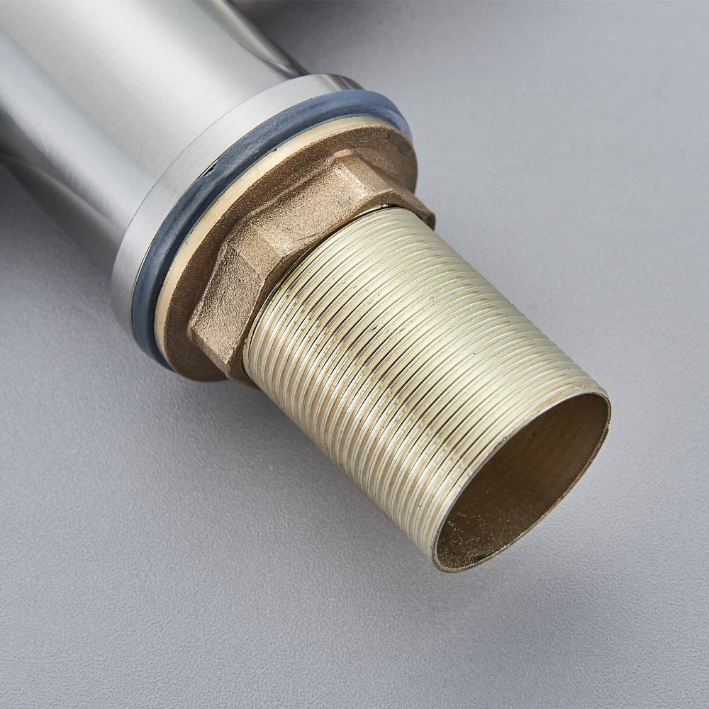 Baterie bucatarie cu 3 cai pentru filtru de purificare, argintiu nichelat (semi-lucios)