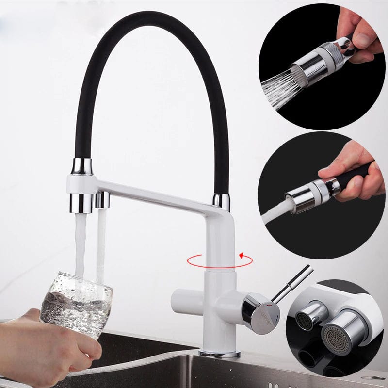 Baterie bucatarie cu 3 cai pentru filtru de purificare