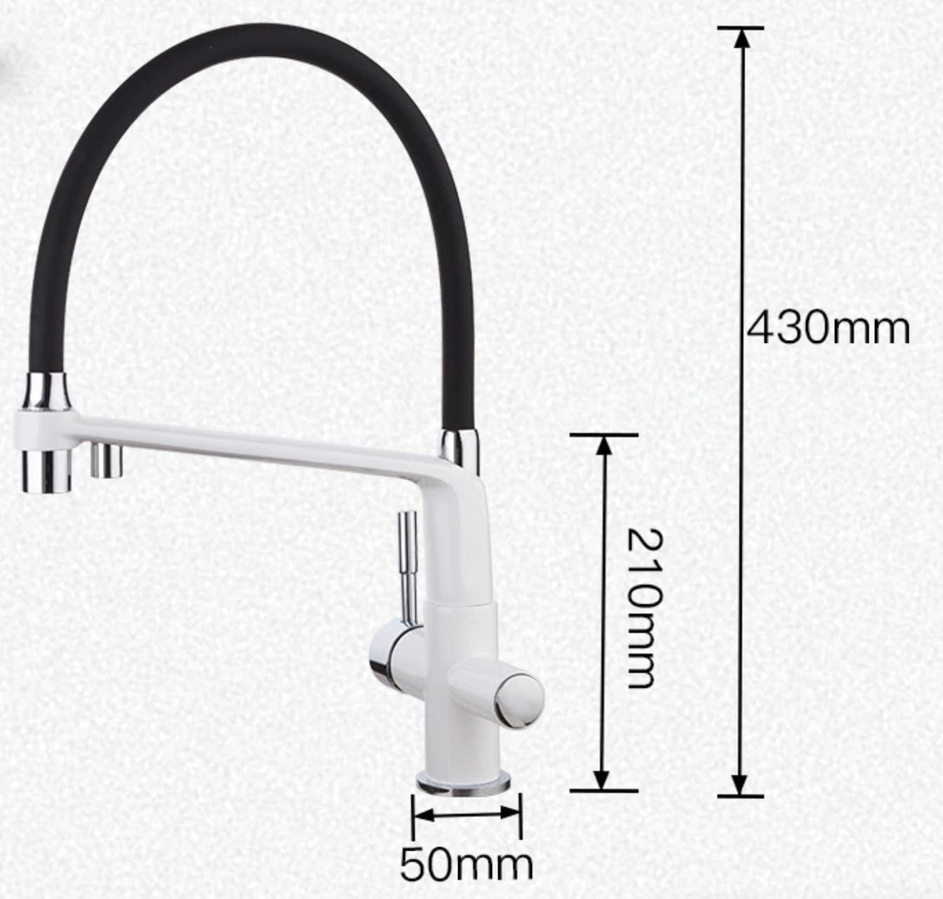 Baterie bucatarie cu 3 cai pentru filtru de purificare