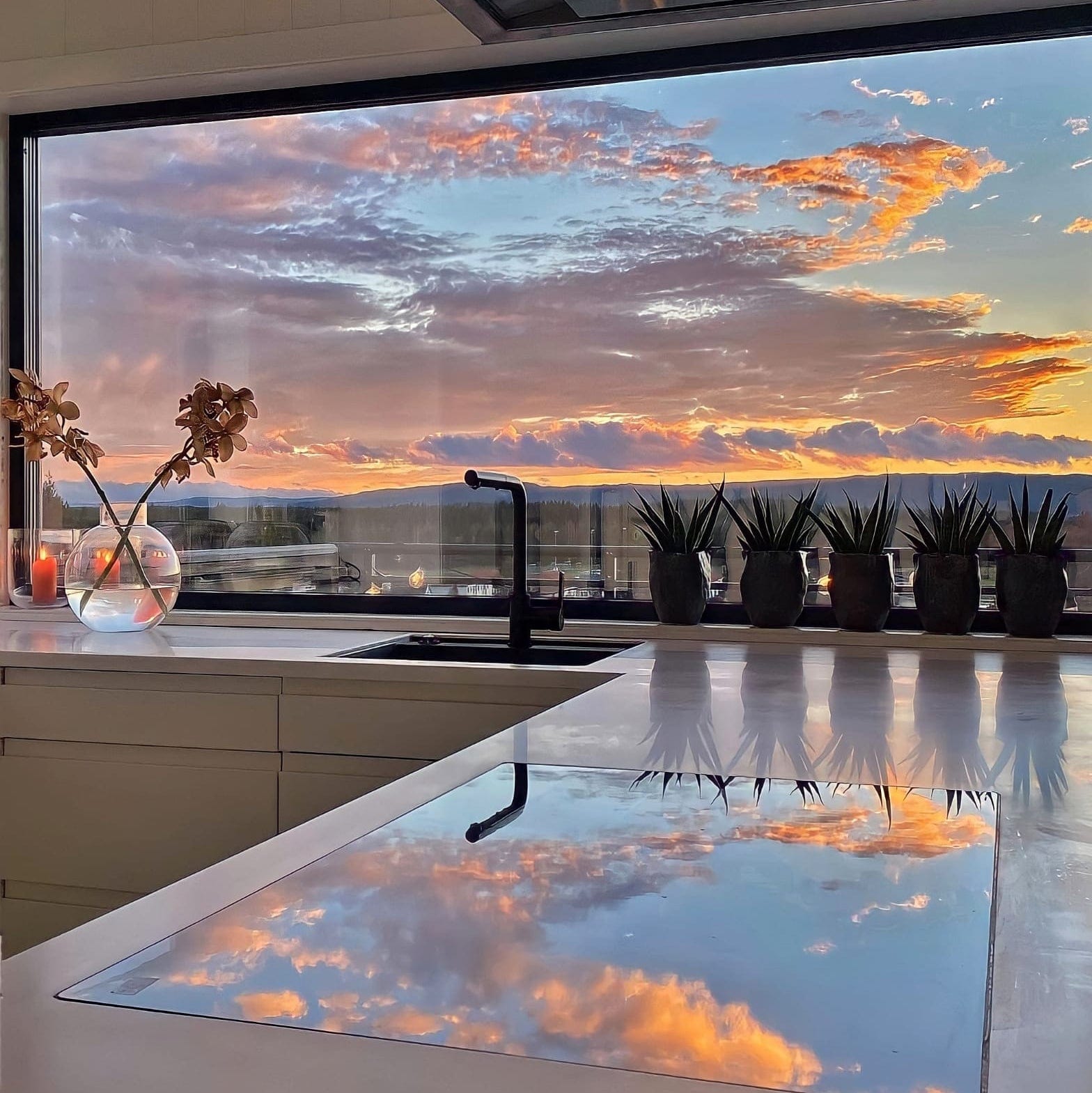 Baterie bucatarie cu 3 cai pentru filtru de purificare, negru mat cu puncte mici