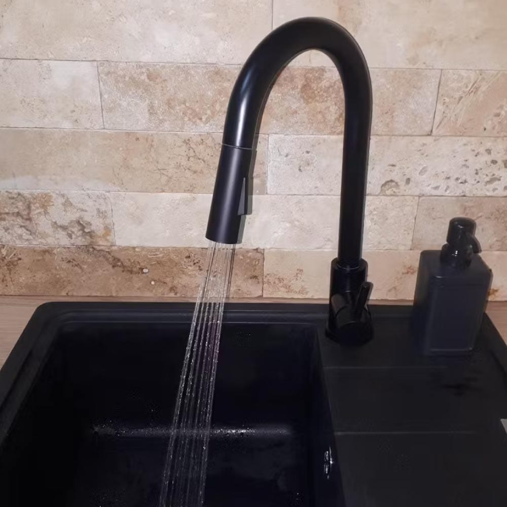 Baterie bucatarie, cu dus extractibil si 2 functii de curgere