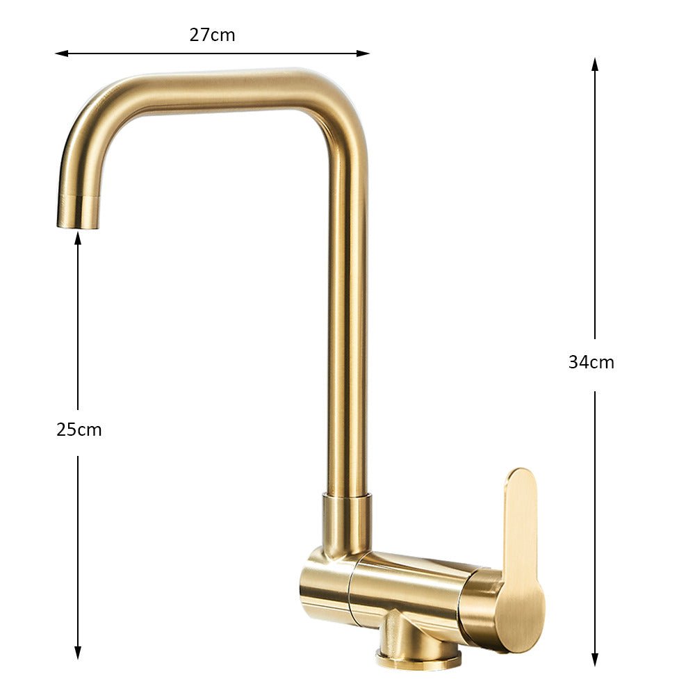 Baterie bucatarie cu monocomanda, auriu mat