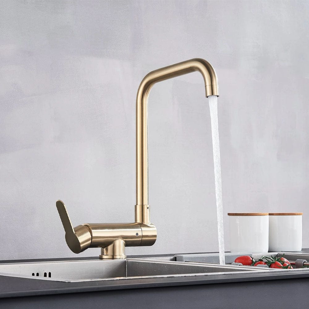 Baterie bucatarie cu monocomanda, auriu mat