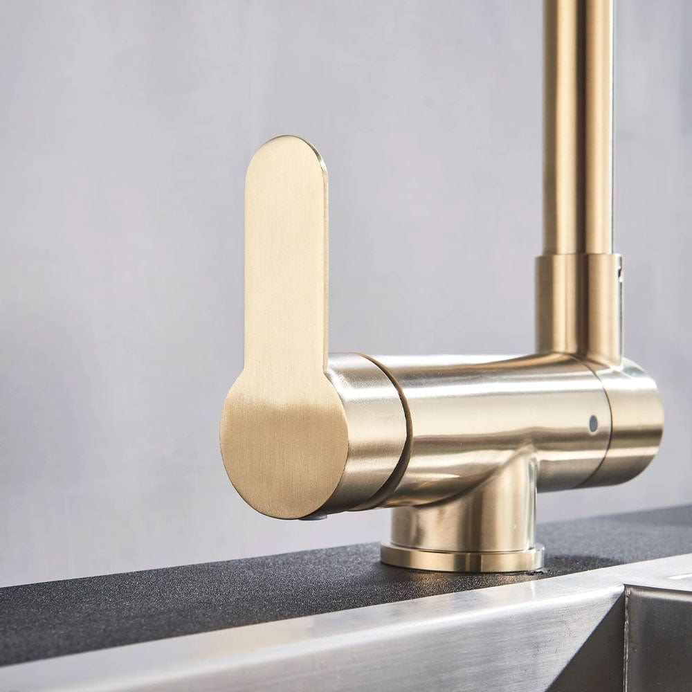 Baterie bucatarie cu monocomanda, auriu mat