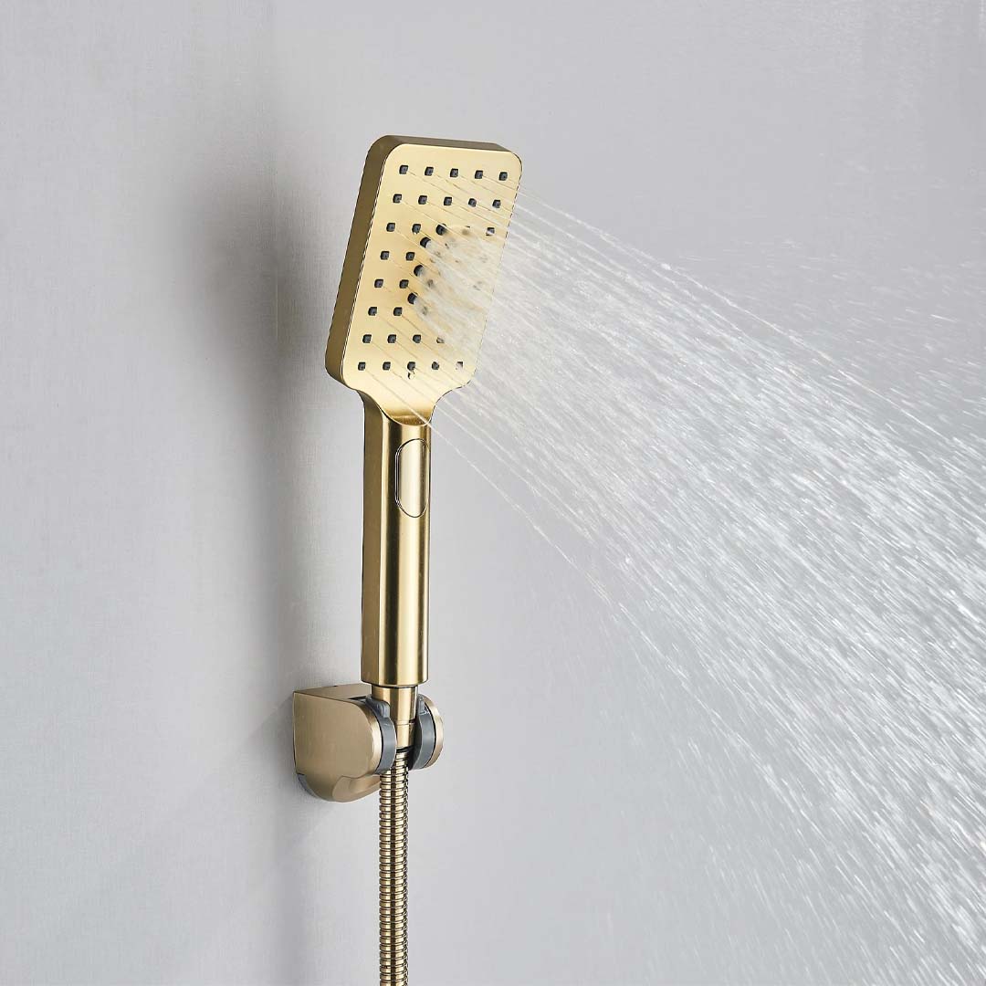 Baterie cada cu dus de mana, auriu