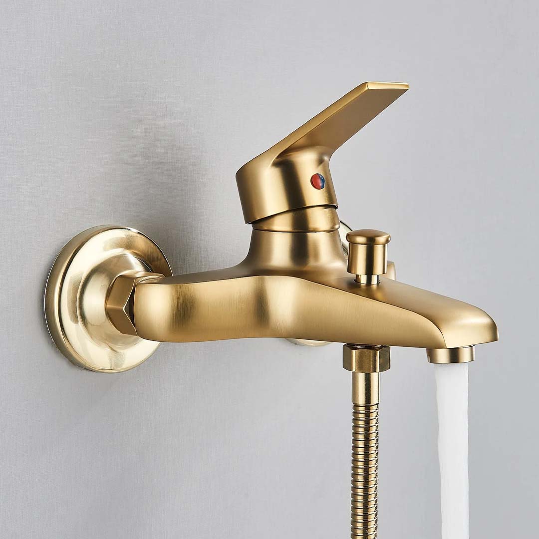 Baterie cada cu dus de mana, auriu