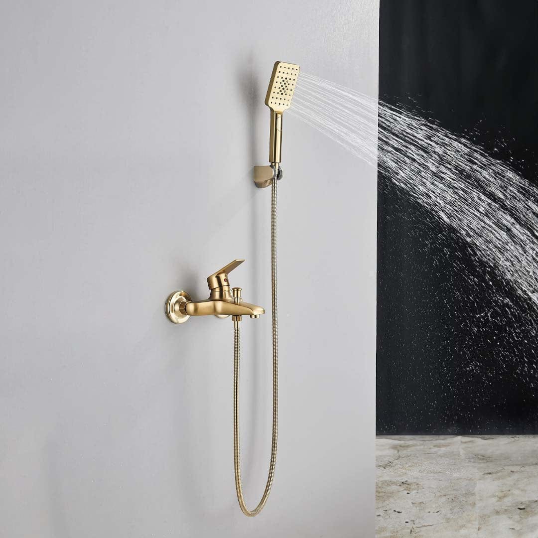 Baterie cada cu dus de mana, auriu