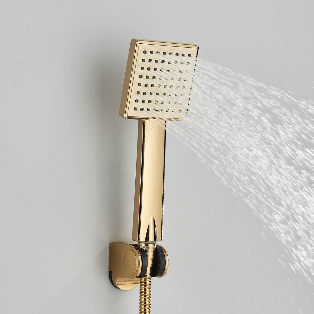 Baterie cada cu robinet tip cascada, auriu