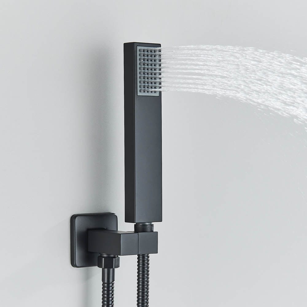 Baterie cada cu robinet tip cascada, negru