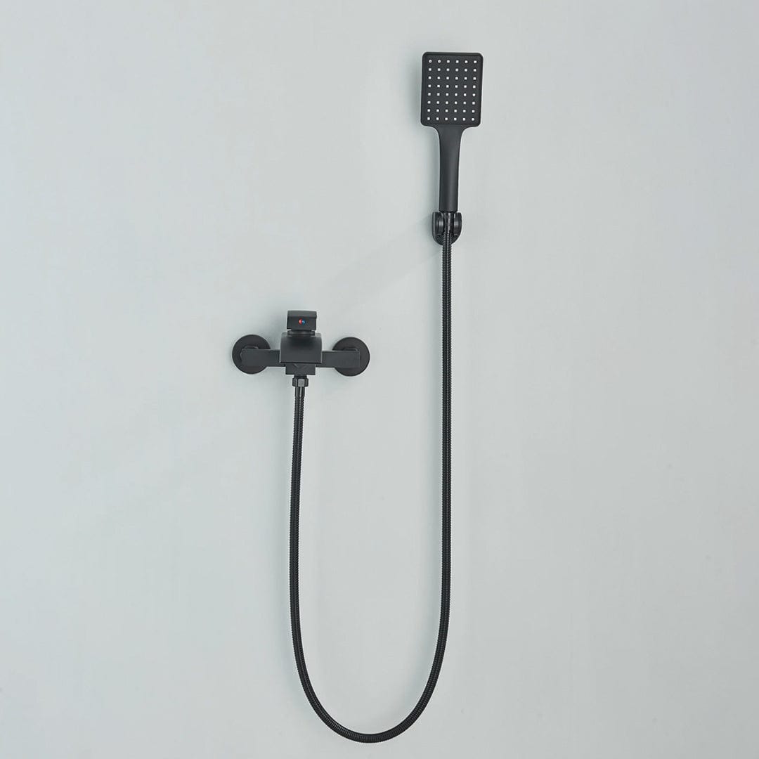 Baterie cada cu robinet tip cascada, negru mat