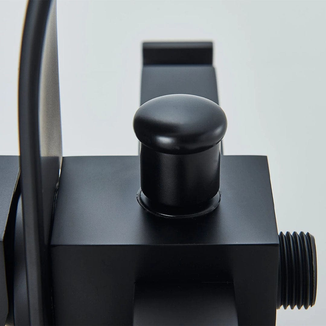 Baterie cada cu robinet tip cascada, negru mat