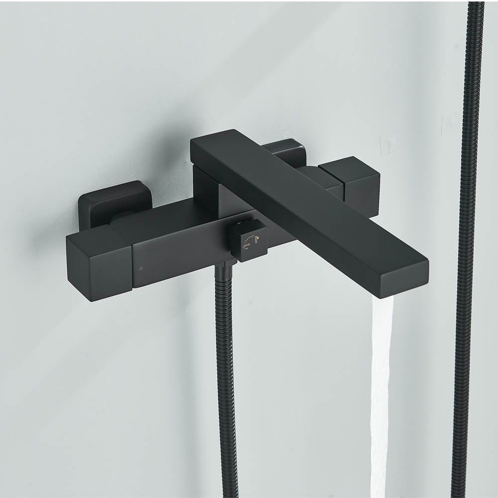 Baterie cadă, negru mat