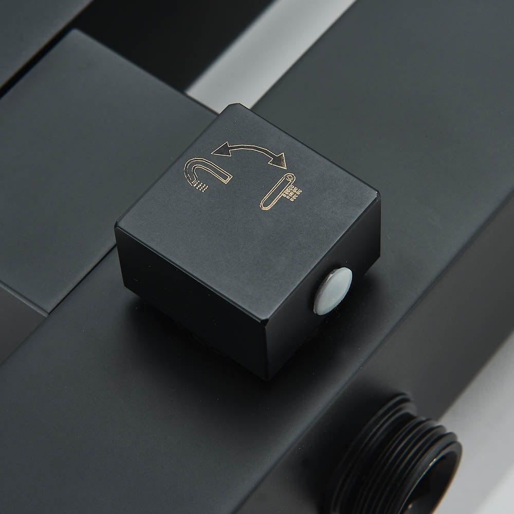 Baterie cadă, negru mat