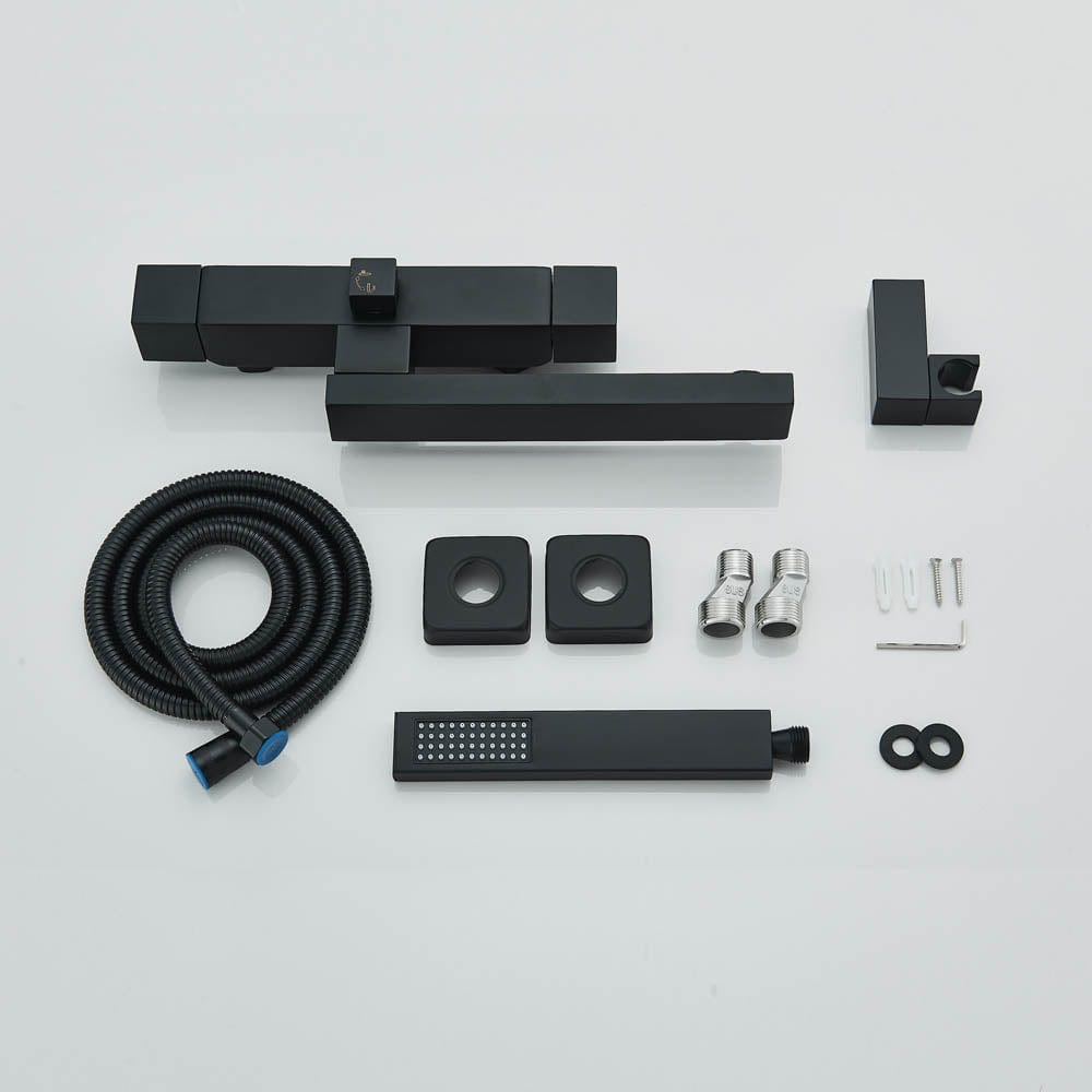 Baterie cadă, negru mat