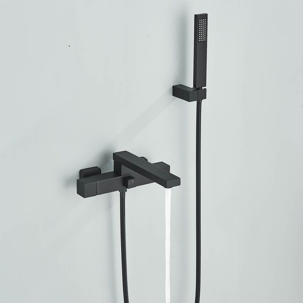 Baterie cadă, negru mat