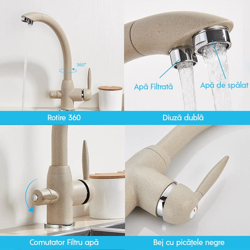 Baterie cu 3 cai pentru filtru de purificare