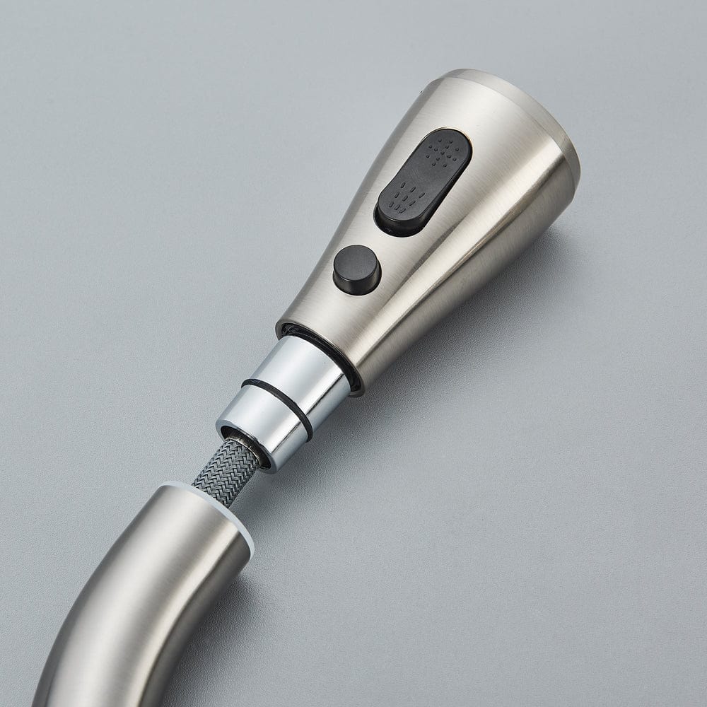 Baterie cu 3 cai pentru filtru de purificare si dus extractibil, argintiu nichelat