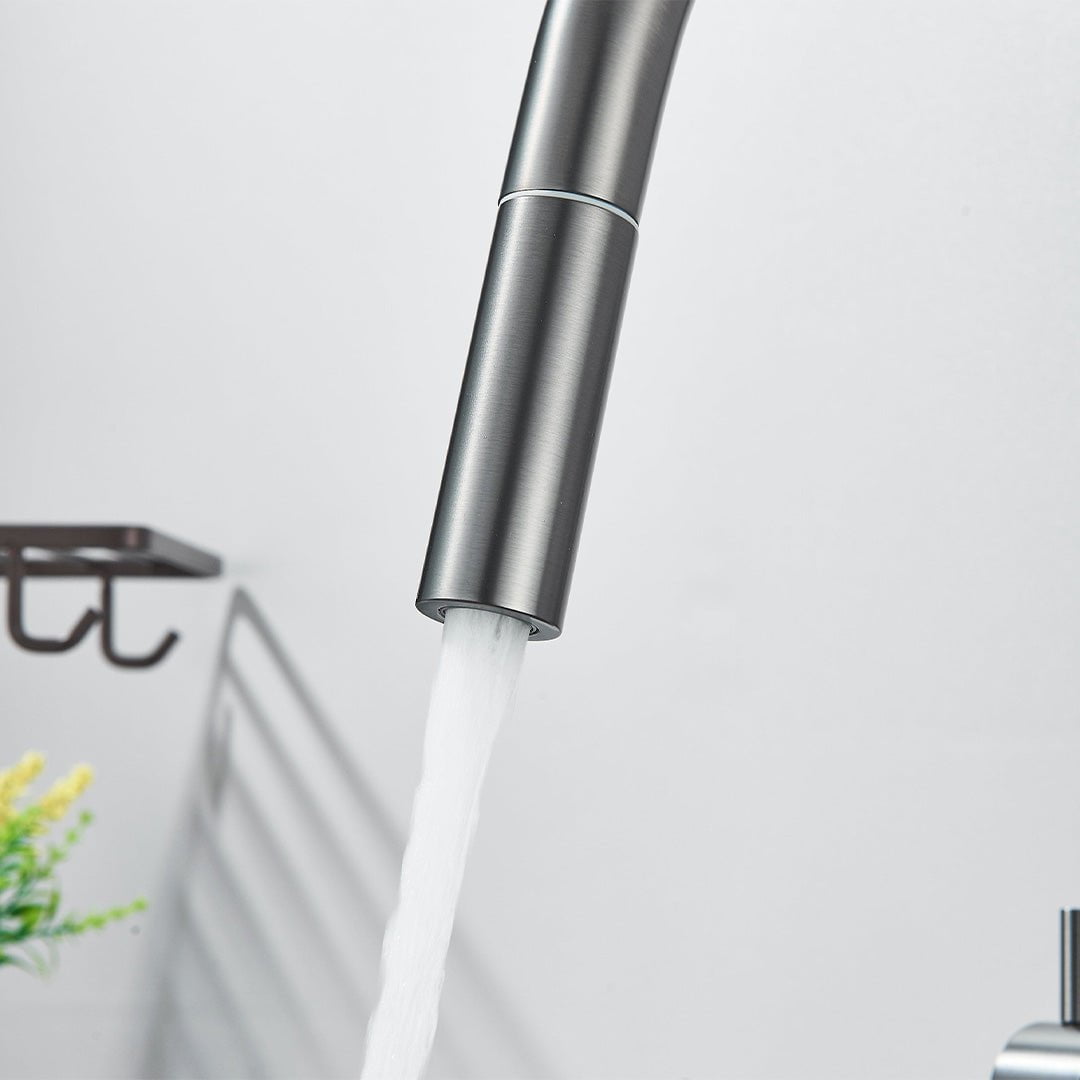 Baterie cu filtru de purificare si dus extractibil, gri mat