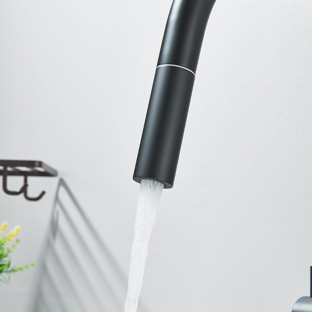 Baterie cu filtru de purificare si dus extractibil, negru mat