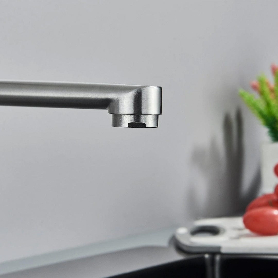 Baterie cu montare pe perete, argintiu periat