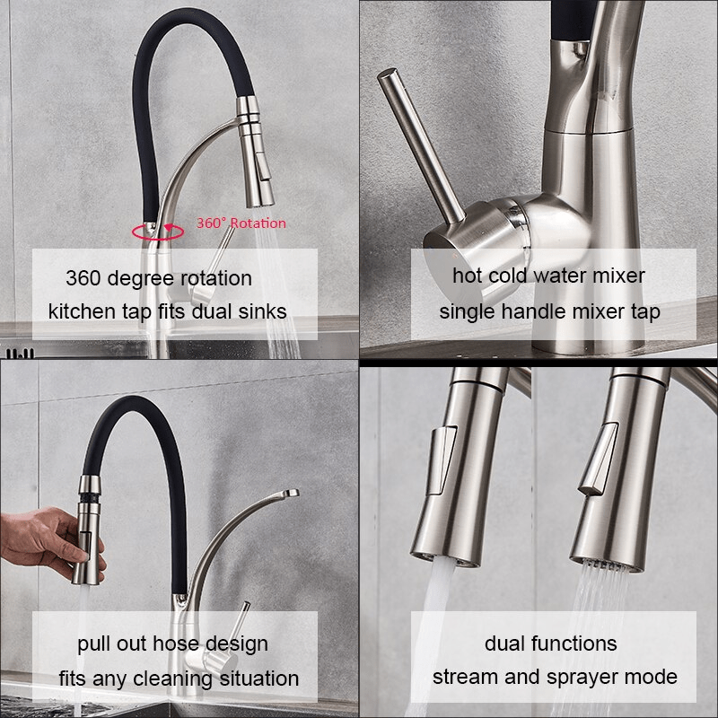 Baterie de bucatarie 2 functii de curgere a apei