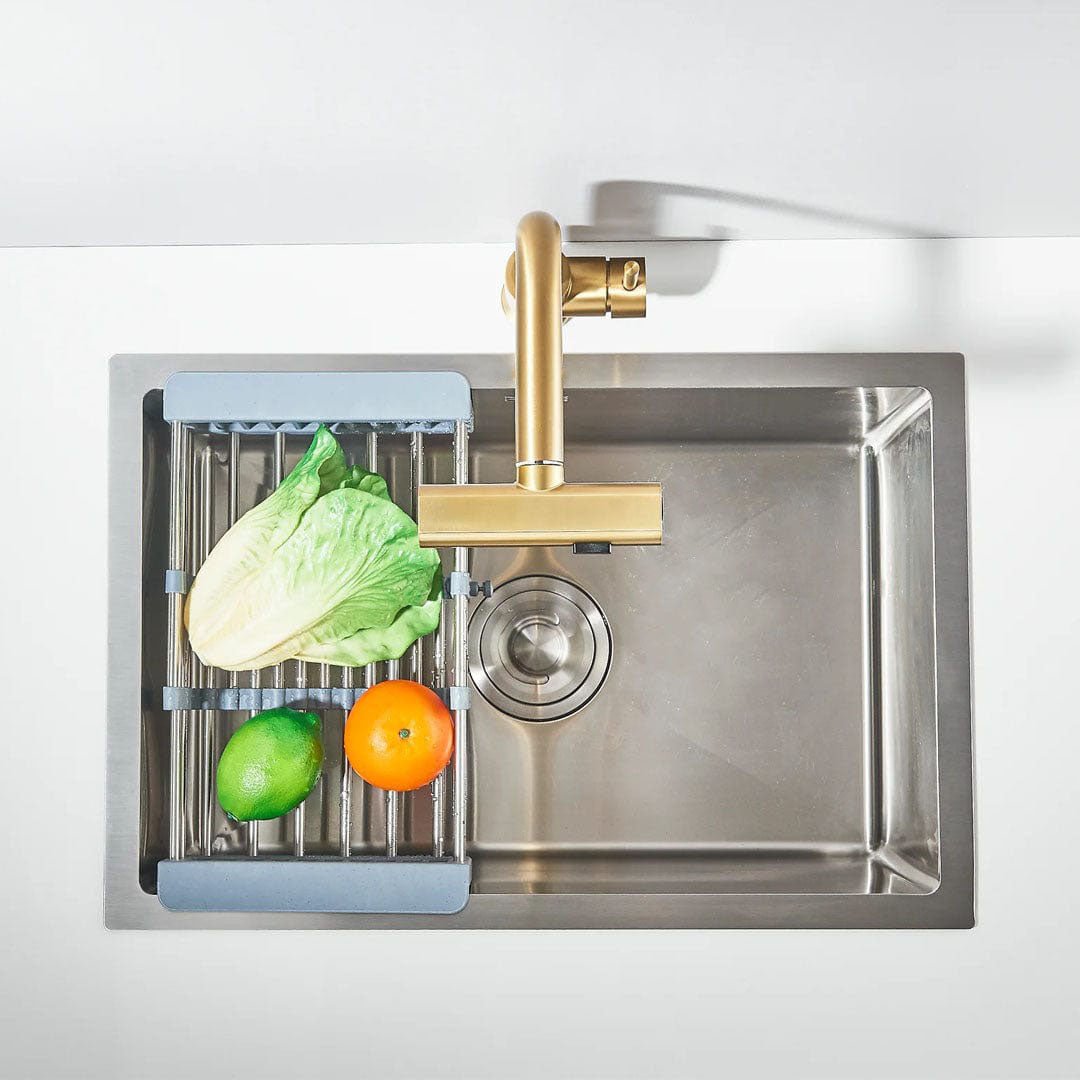 Baterie de bucătărie/baie cu duș extractibil, auriu mat