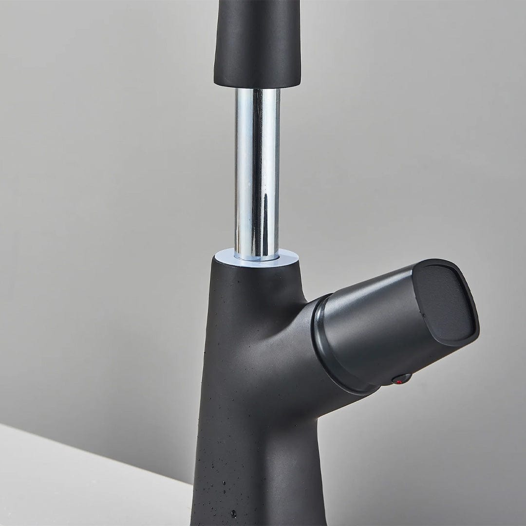 Baterie de bucătărie/baie cu duș extractibil, negru mat