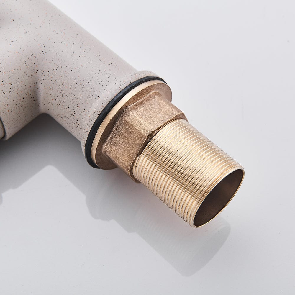 Baterie de bucatarie, bej cu aspect granit, cu 2 functii de curgere si dus flexibil