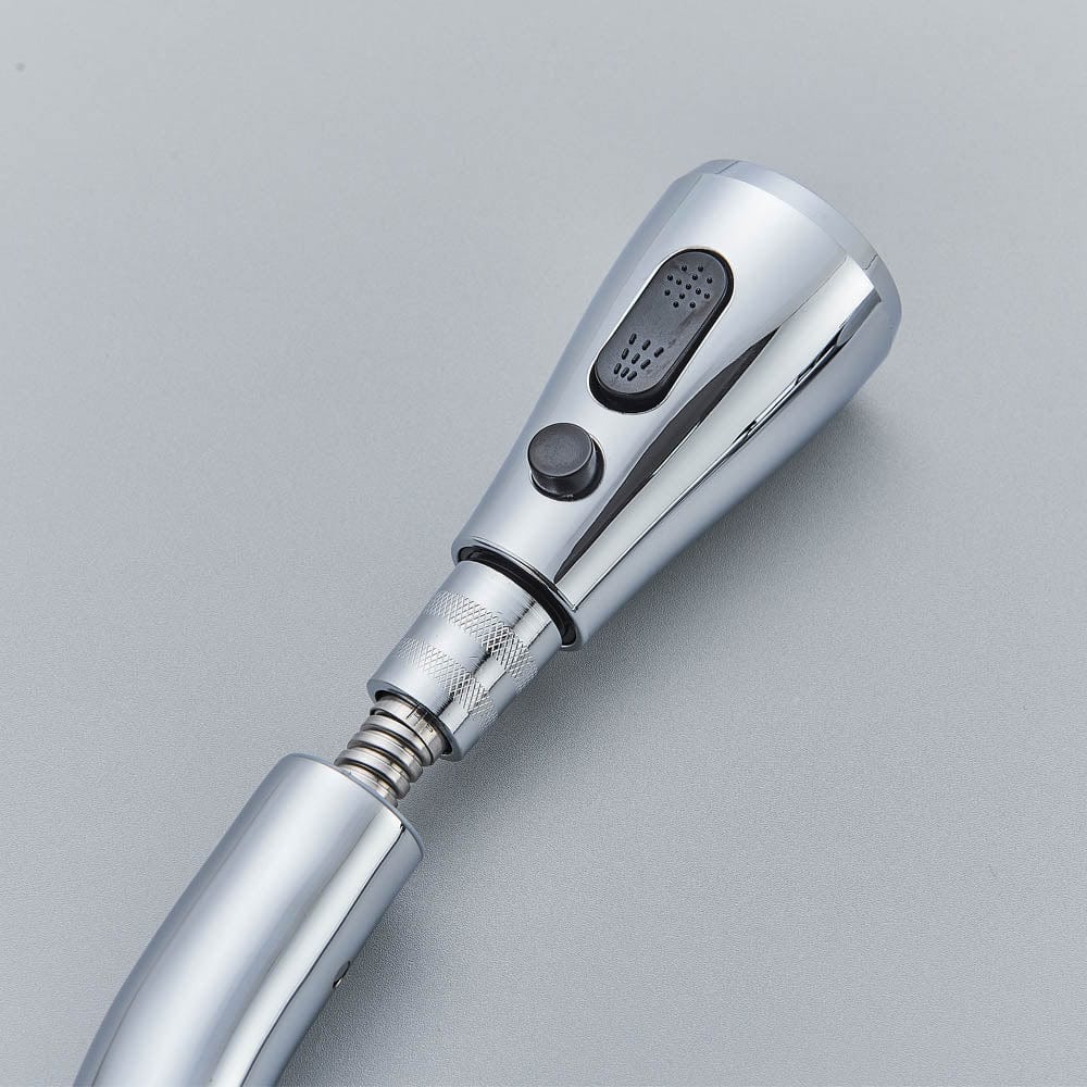 Baterie de bucatarie cu dus extractibil, argintiu